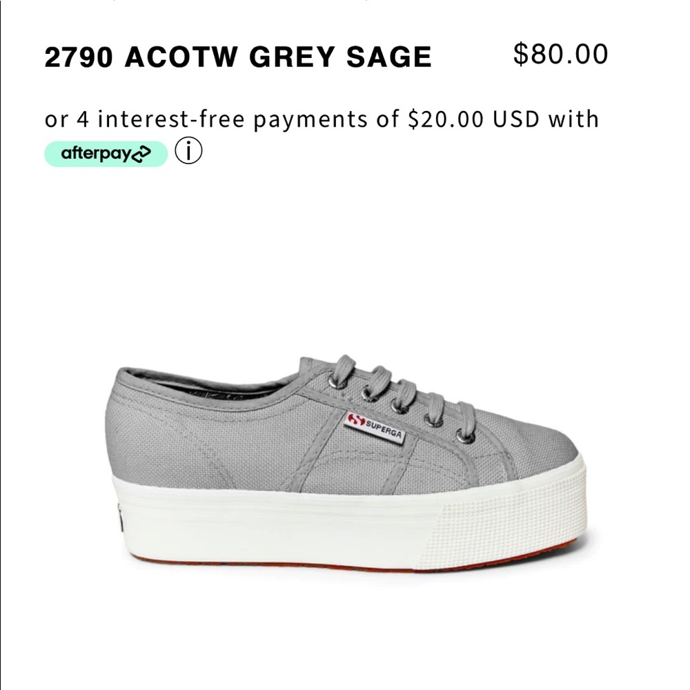 Gray Platform Superga Sneakers